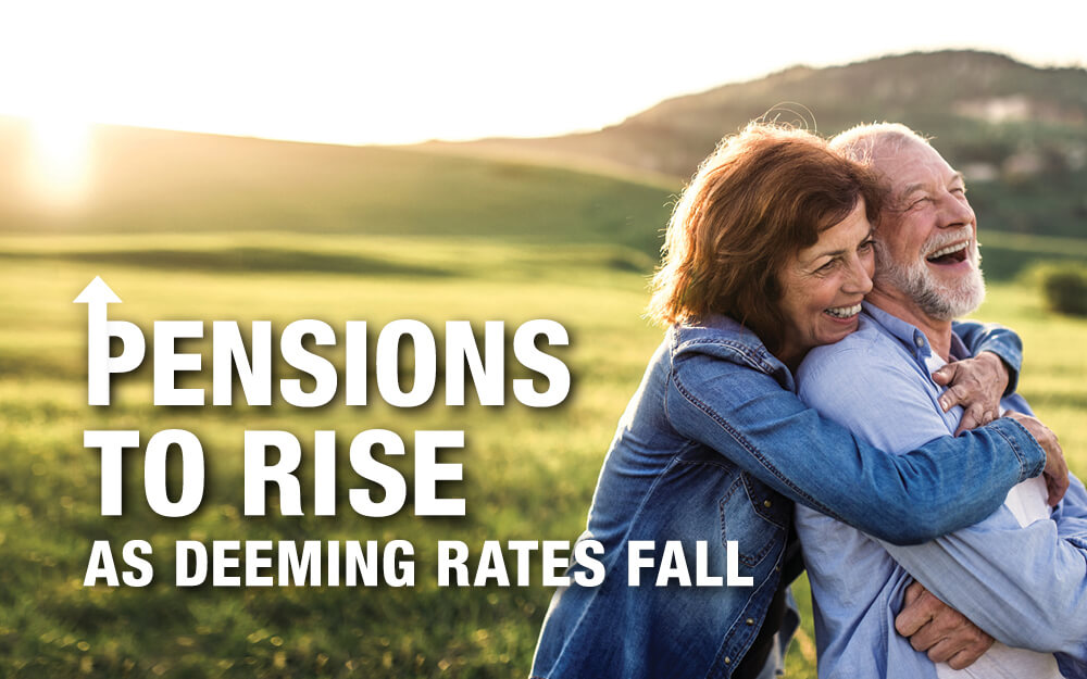 Pensions Rise as deeming rates fall